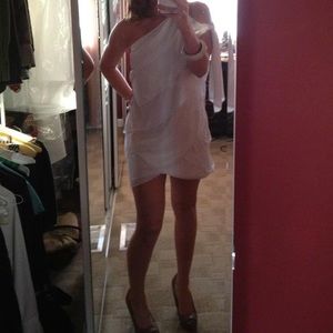 White One Shoulder Cocktail Dress